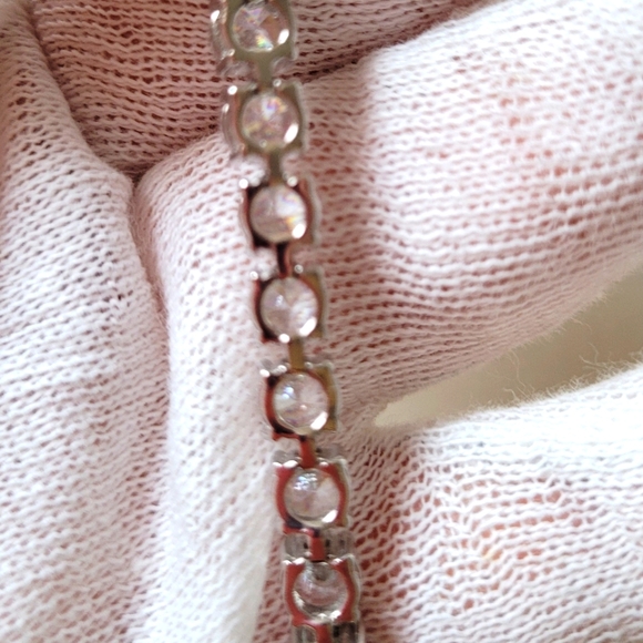 Tennis Bracelet 925 Solid silver, rhodium  grand look of 7 carats CZ'S. - Picture 4 of 5
